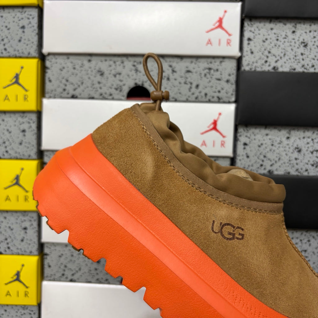 UGG Tasman Chestnut Slip-On Shoes with Orange Chunky Sole | 4096