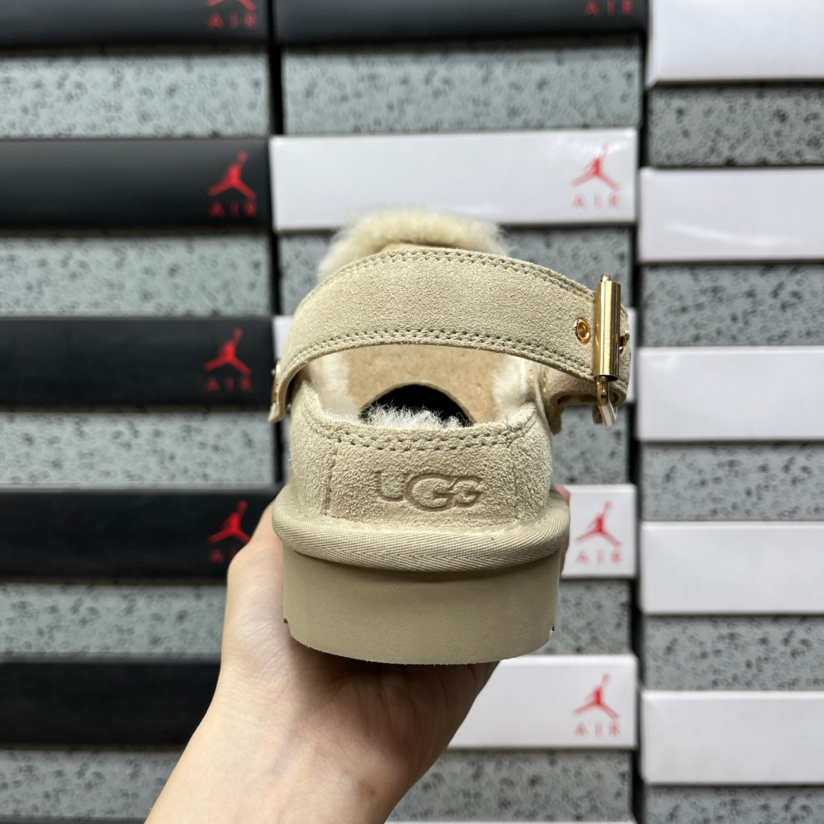 UGG Mustard Seed Buckle-Strap Clogs