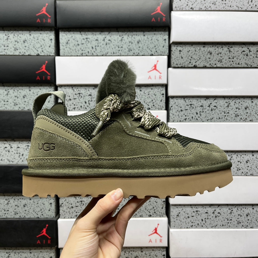 UGG Moss Green Lace-Up Platform Shoes
