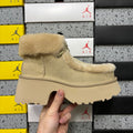 UGG Sand Plush-Trim Platform Ankle Boots