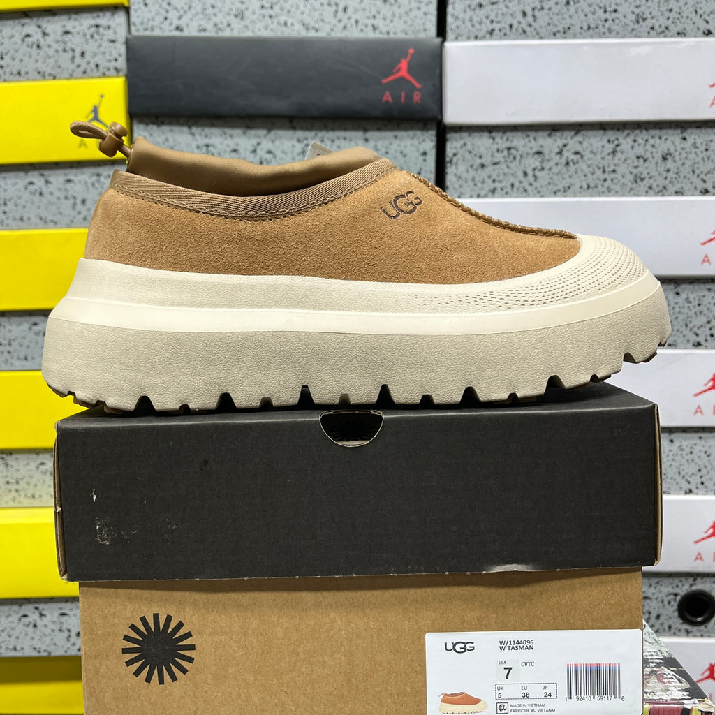 UGG Chestnut & Off-White Slip-On Platform Shoes
