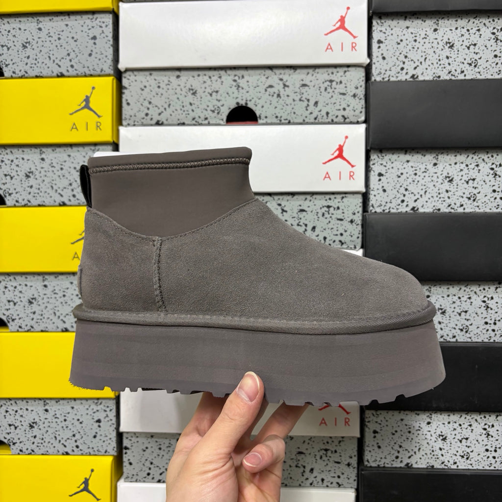 UGG Thundercloud Grey Platform Ankle Boots | 8170
