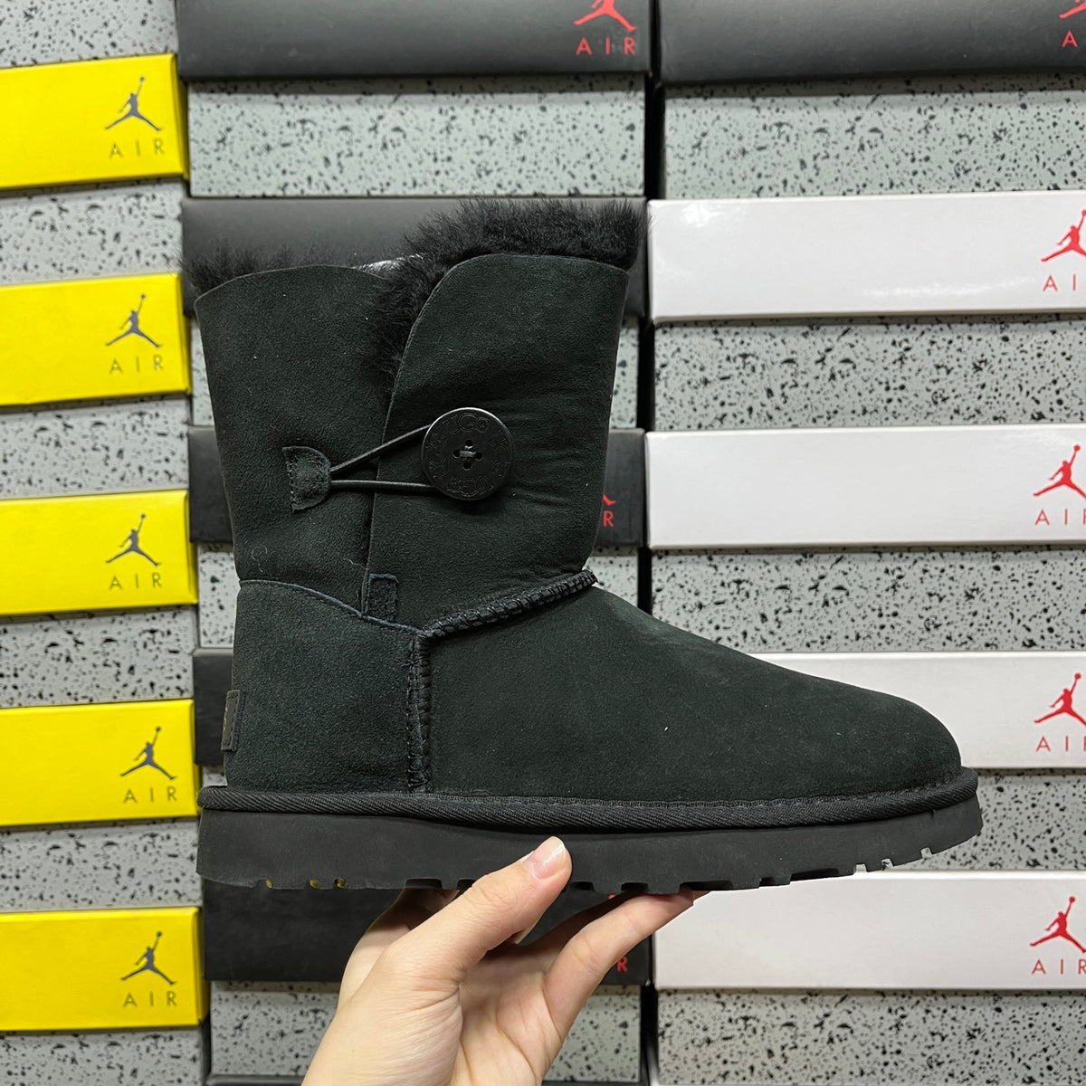 UGG Black Button Mid-Calf Boots