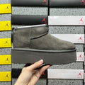 UGG Grey 5 cm Platform Ankle Boots