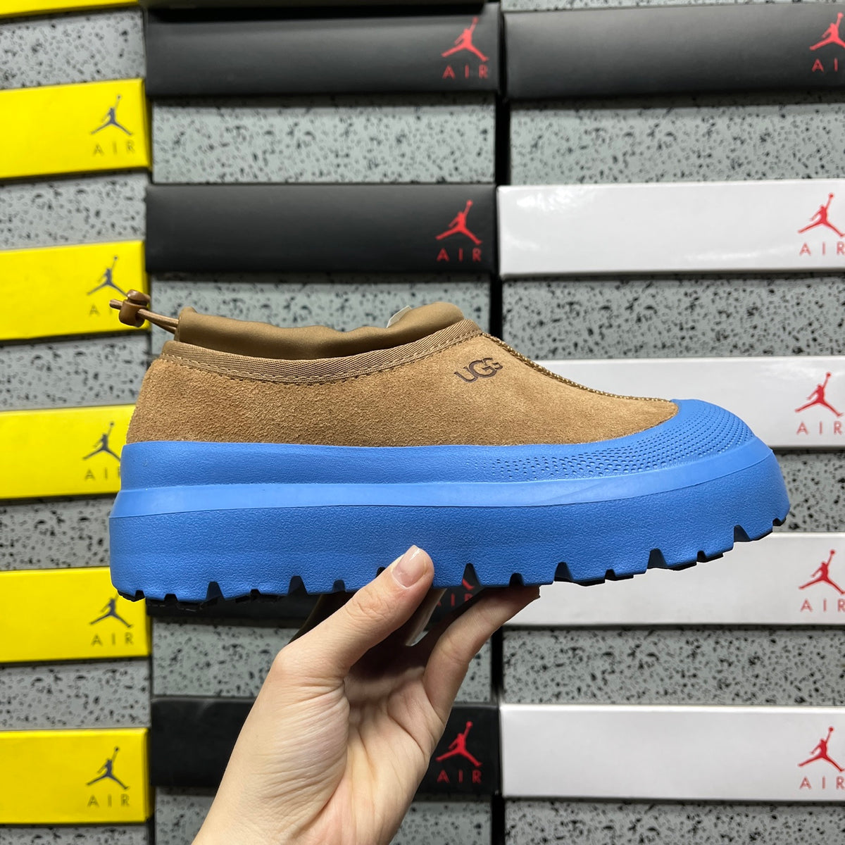 UGG Chestnut & Blue Slip-On Platform Shoes