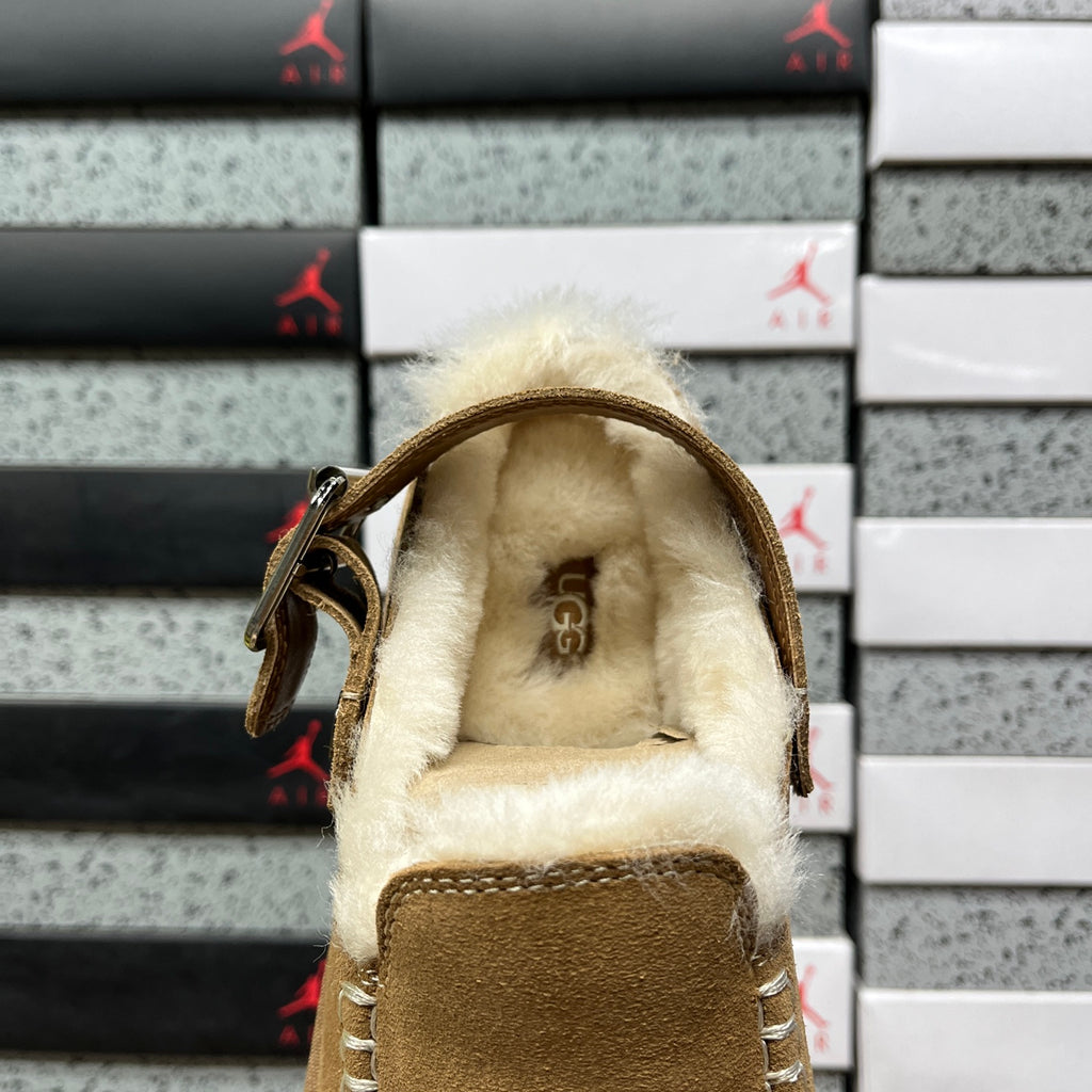 UGG Chestnut Buckle-Strap Clogs