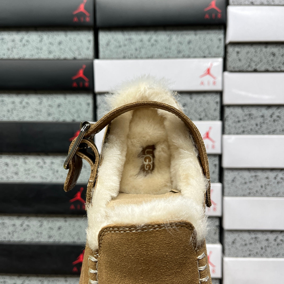 UGG Chestnut Buckle-Strap Clogs