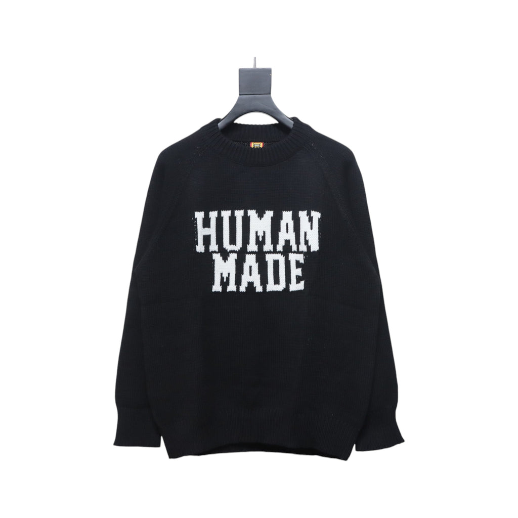 Human Made Bear Raglan Knit Sweater Black