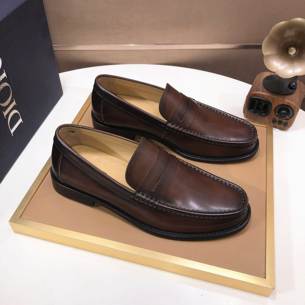 Dior Dark Brown Penny Loafers