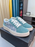 NUMERIS Men's Turquoise Patterned Low-Top Sneakers