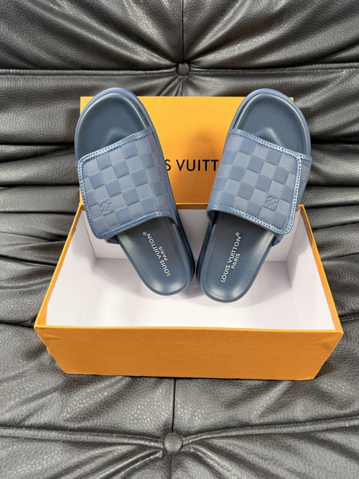 Louis Vuitton Woven Strap Slide Sandals - Slip-On Design